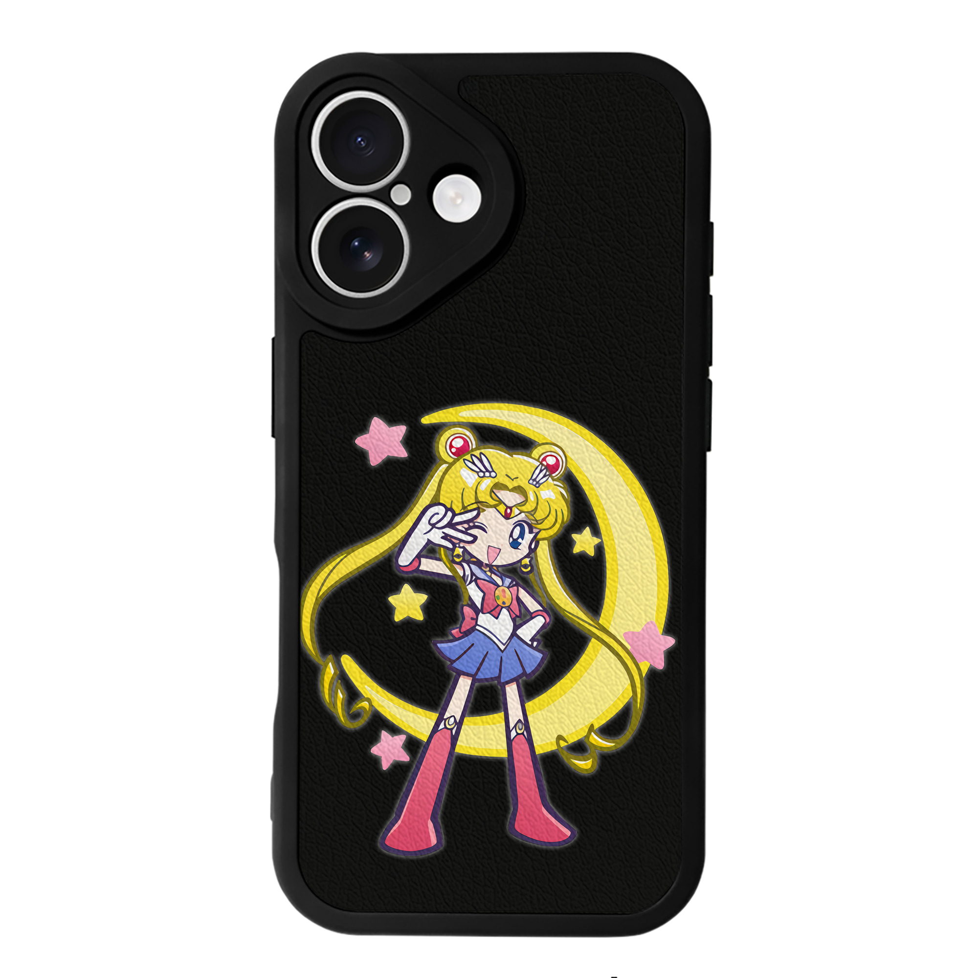 （画像用） 美少女戦士セーラームーン 月野 うさぎ つきの うさぎ Sailor Moon Tsukino Usagi 【iPhone 16シリーズ対応】シリコンスマホケース（レザー調） 材質：シリコン